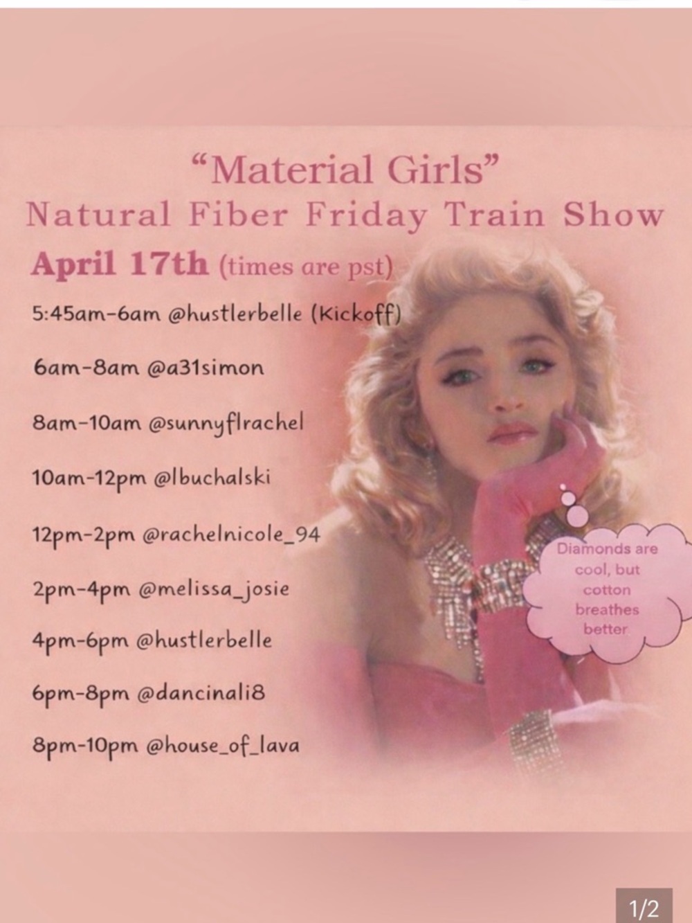 TY a fresh find from Michelle @hustlerbelle !! On the Material Girls Train! 💕🧵